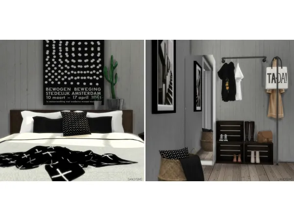 Mix Lykke bedroom set - The Sims 4 Custom Content