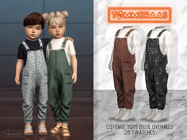 Alpha TØMMERAAS Cottage Tots Billie Overalls (20) - The Sims 4 Custom Content