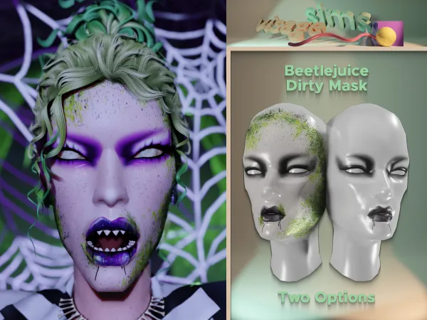 Alpha Beetlejuice Dirty Mask - The Sims 4 Custom Content