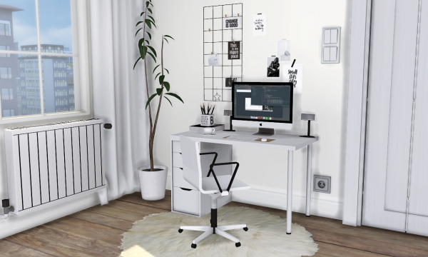 Mix Mono Workstation by simsfinds - The Sims 4 Custom Content