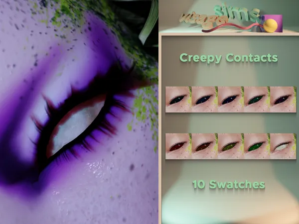 Alpha Creppy Contacts - The Sims 4 Custom Content
