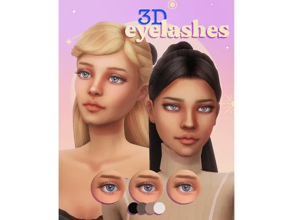 Maxis Match 3D eyelashes Part 1 by Miiko - The Sims 4 Custom Content