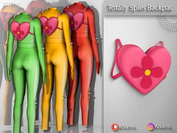 Alpha Totally Spies Backpack - The Sims 4 Custom Content