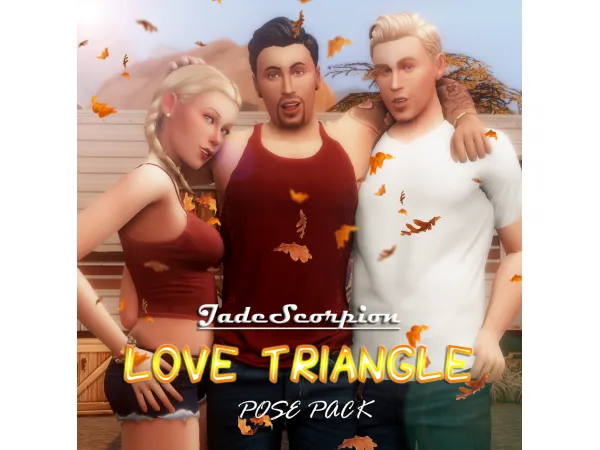 Maxis Match Love Triangle Sims by Jade Scorpion JS - The Sims 4 Custom Content