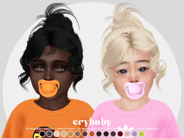 Alpha crybaby millie hair (leahlillith) toddler f - The Sims 4 Custom Content