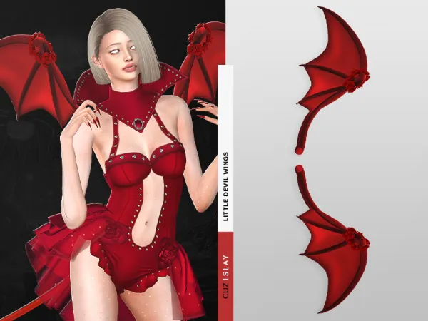 Alpha Little Devil Wings by cuzislay - The Sims 4 Custom Content