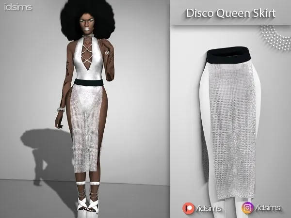 Alpha Dico Queen Skirt - The Sims 4 Custom Content