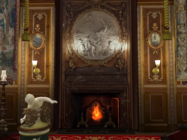 Alpha Fireplace Wall Panels by annaquinnstories - The Sims 4 Custom Content