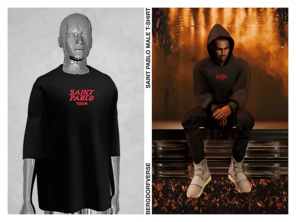 Alpha Saint Pablo Male T Shirt by bergdorfsims - The Sims 4 Custom Content