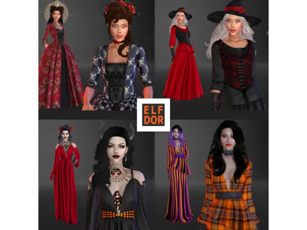Alpha October collection 1 Vamp Couture - The Sims 4 Custom Content