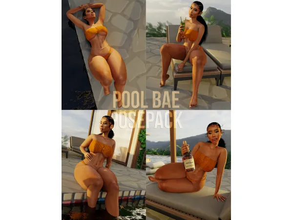 Mix Pool Bae Posepack by Afrosimtric Sims - The Sims 4 Custom Content