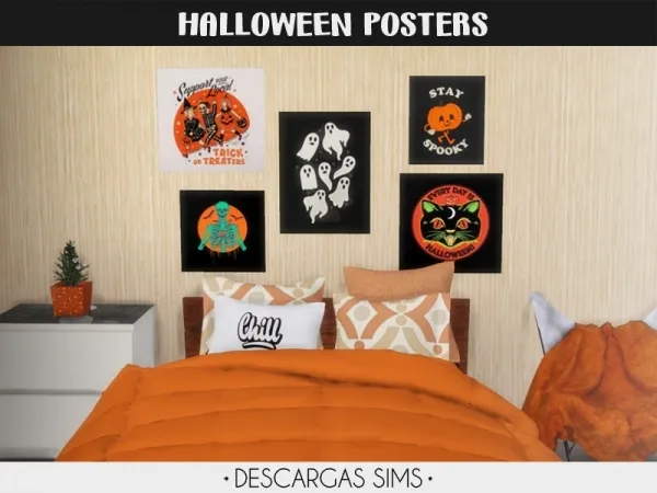 Maxis Match HALLOWEEN GIFT Halloween Posters - The Sims 4 Custom Content