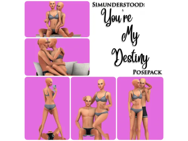 Mix YOU'RE MY DESTINY POSEPACK - The Sims 4 Custom Content