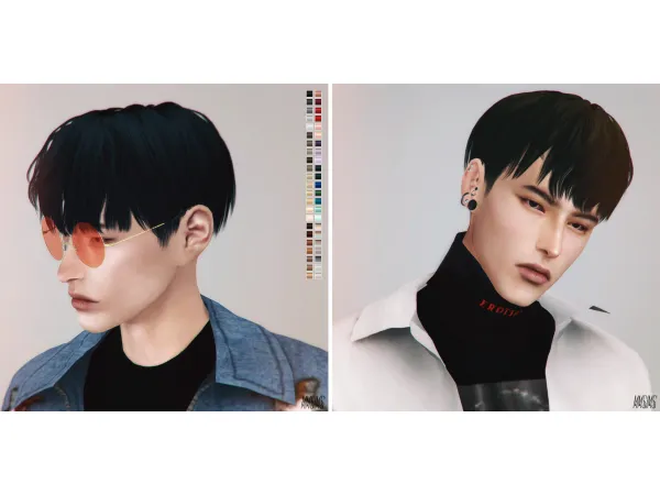 Alpha MMSIMS am Hair 07 Night Night - The Sims 4 Custom Content