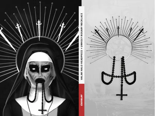 Alpha Valak Halo Headpiece Unholy Rosary Necklace - The Sims 4 Custom Content