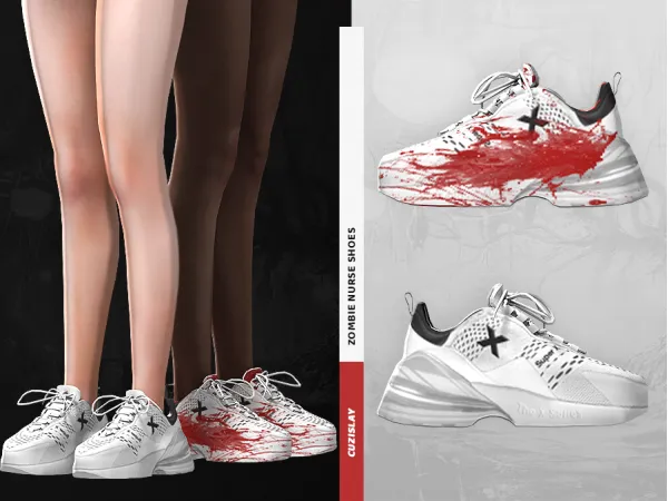 Alpha Zombie Nurse Sneakers - The Sims 4 Custom Content
