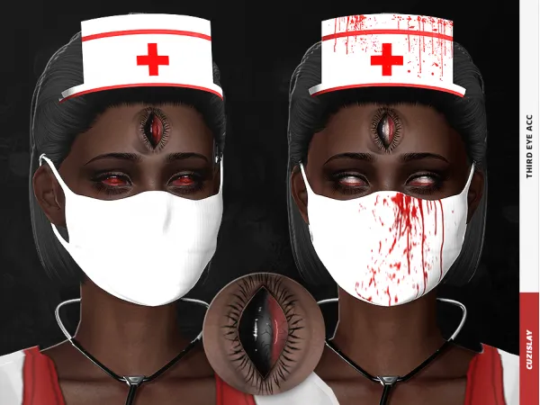 Alpha Third Eye Acc - The Sims 4 Custom Content