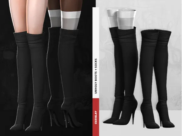 Alpha Unholy Boots - The Sims 4 Custom Content