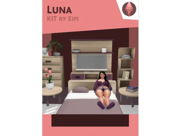 Maxis Match Luna Bedroom Kit by Eipi - The Sims 4 Custom Content