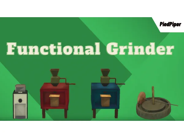 Maxis Match Functional Grinder by Pied Piper - The Sims 4 Custom Content