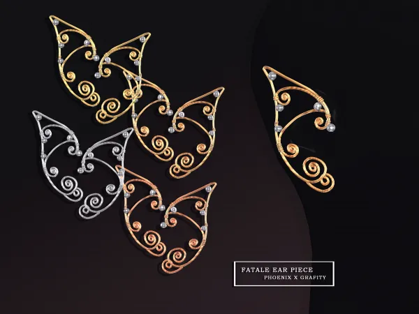 Alpha Fatale Ear Piece - The Sims 4 Custom Content