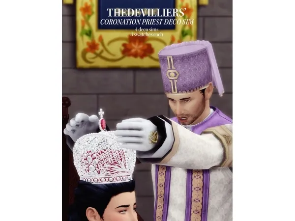 Maxis Match THEDEVILLIERS coronation priest deco sims - The Sims 4 Custom Content