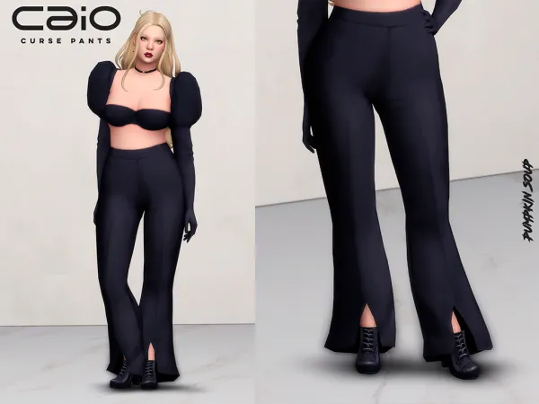 Maxis Match SxC Curse Pants (Pumpkin Soup Collab) - The Sims 4 Custom Content