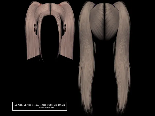 Alpha LeahLillith Rhea Hair Pushed Back - The Sims 4 Custom Content