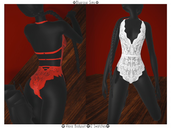 Alpha Alexa Bodysuit by bluerose-sims - The Sims 4 Custom Content