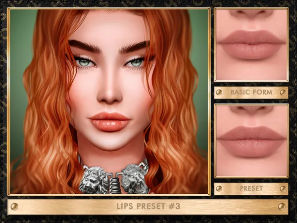 Alpha [COSMETICS] LIPS PRESET 3 by JUL_HAOS - The Sims 4 Custom Content