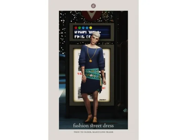 Maxis Match fashion street dress by sforzinda - The Sims 4 Custom Content