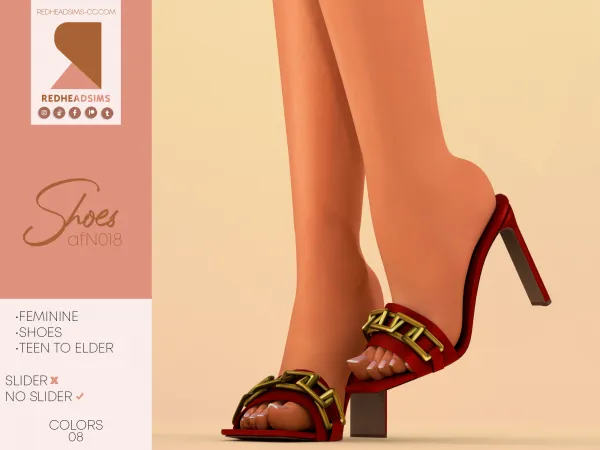Alpha AF SHOES N018 NO SLIDER - The Sims 4 Custom Content