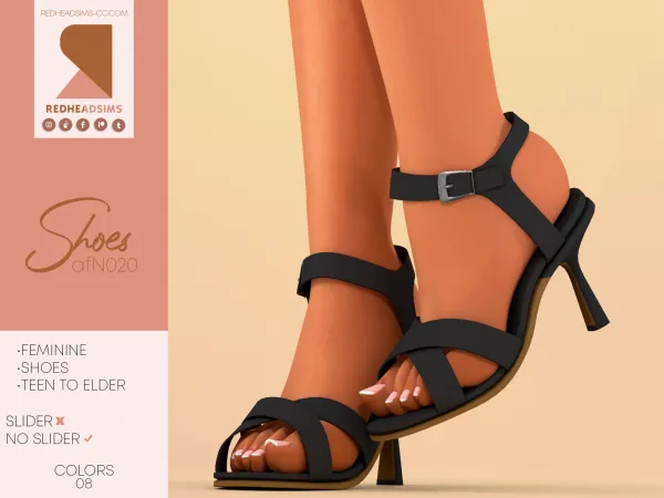 Alpha AF SHOES N020 NO SLIDER - The Sims 4 Custom Content