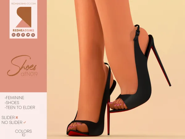 Alpha AF SHOES N019 NO SLIDER - The Sims 4 Custom Content