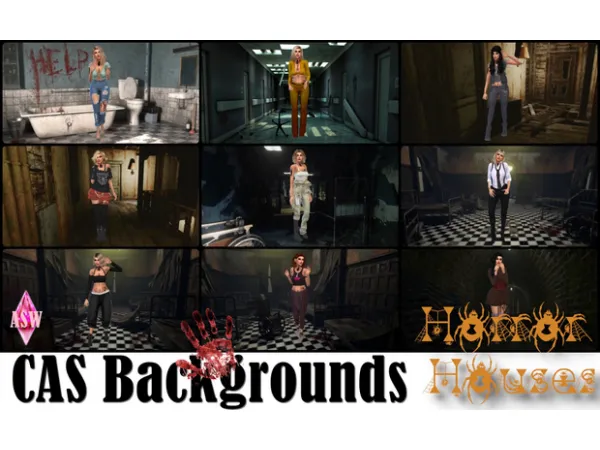 Alpha CAS Backgrounds Horror House by Annett's Sims 4 Welt ASW - The Sims 4 Custom Content