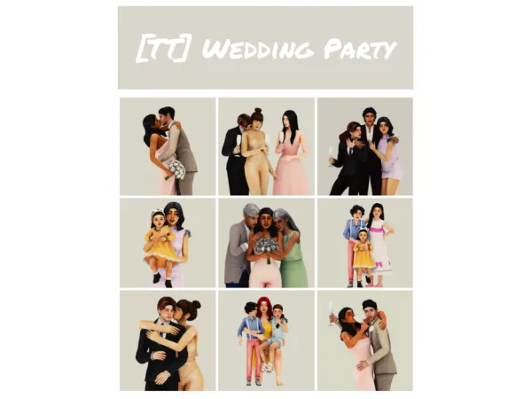 Mix [TT] Wedding Party by talentedtrait - The Sims 4 Custom Content