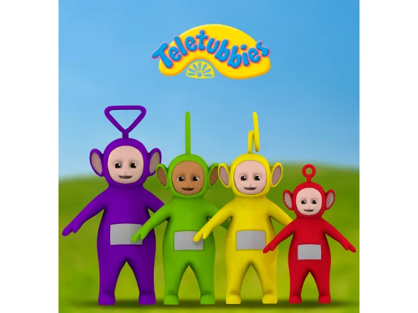 Alpha TELETUBBIES DECOR TOY COSTUMES - The Sims 4 Custom Content