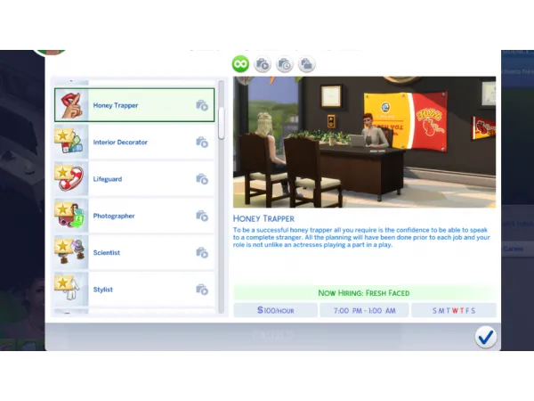 Maxis Match Active Honey Trap Career 10 by simsfinds - The Sims 4 Custom Content
