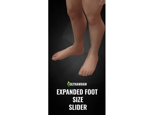 Mix EXPANDED FOOT SIZE SLIDER by Golyhawhaw - The Sims 4 Custom Content