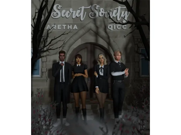 Maxis Match Aretha x QICC Secret Society Collection by Quirky Introvert CC - The Sims 4 Custom Content