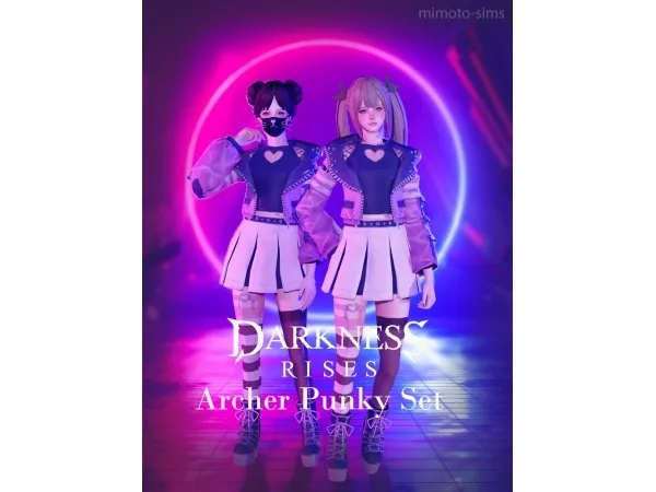 Alpha Darkness Rises Archer Punky Set sims by Mimoto - The Sims 4 Custom Content