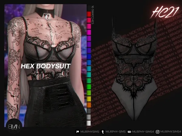 Alpha Hex Bodysuit [HC21] - The Sims 4 Custom Content
