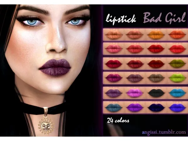 Alpha lipstick bad girl - The Sims 4 Custom Content