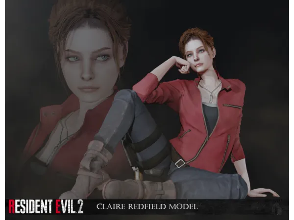 Mix Resident Evil 2 Remake Claire Redfield Model sims by Mimoto - The Sims 4 Custom Content