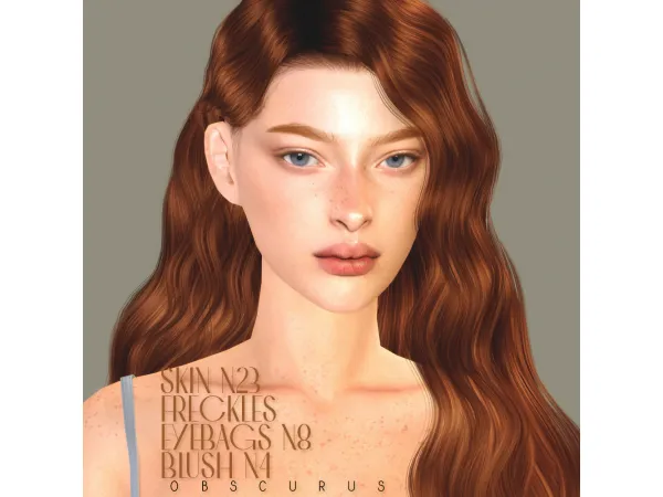 Mix Skin N 23 Blush N4 Eyebags N8 Freckles - The Sims 4 Custom Content