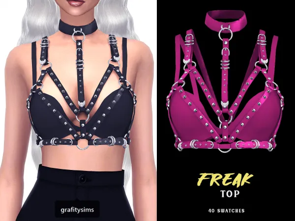 Alpha Freak Top - The Sims 4 Custom Content