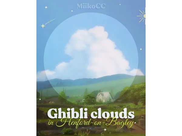 Mix Ghibli clouds in Henford on Bagley by simsfinds - The Sims 4 Custom Content