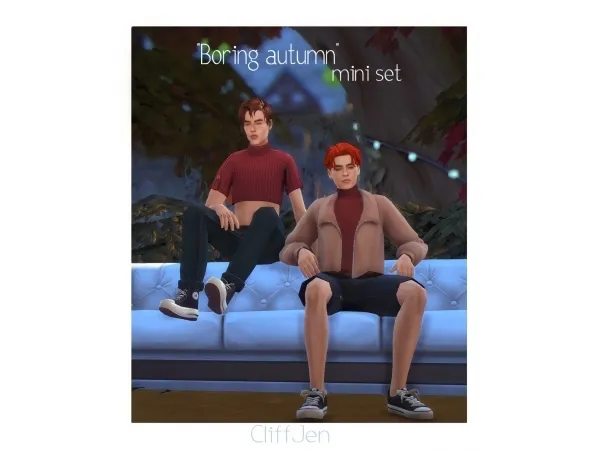 Maxis Match Boring autumn mini set - The Sims 4 Custom Content