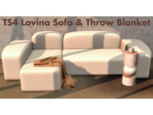 Mix Lovina sofa throw blanket at Riekus13 - The Sims 4 Custom Content