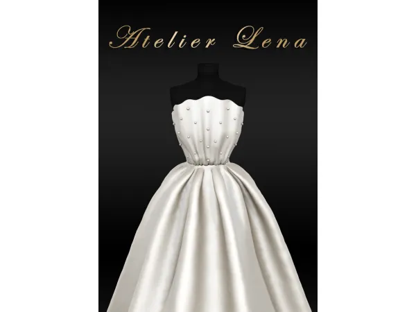 Alpha [Atelier Lena] Shell Dress by Atelier Lena - The Sims 4 Custom Content